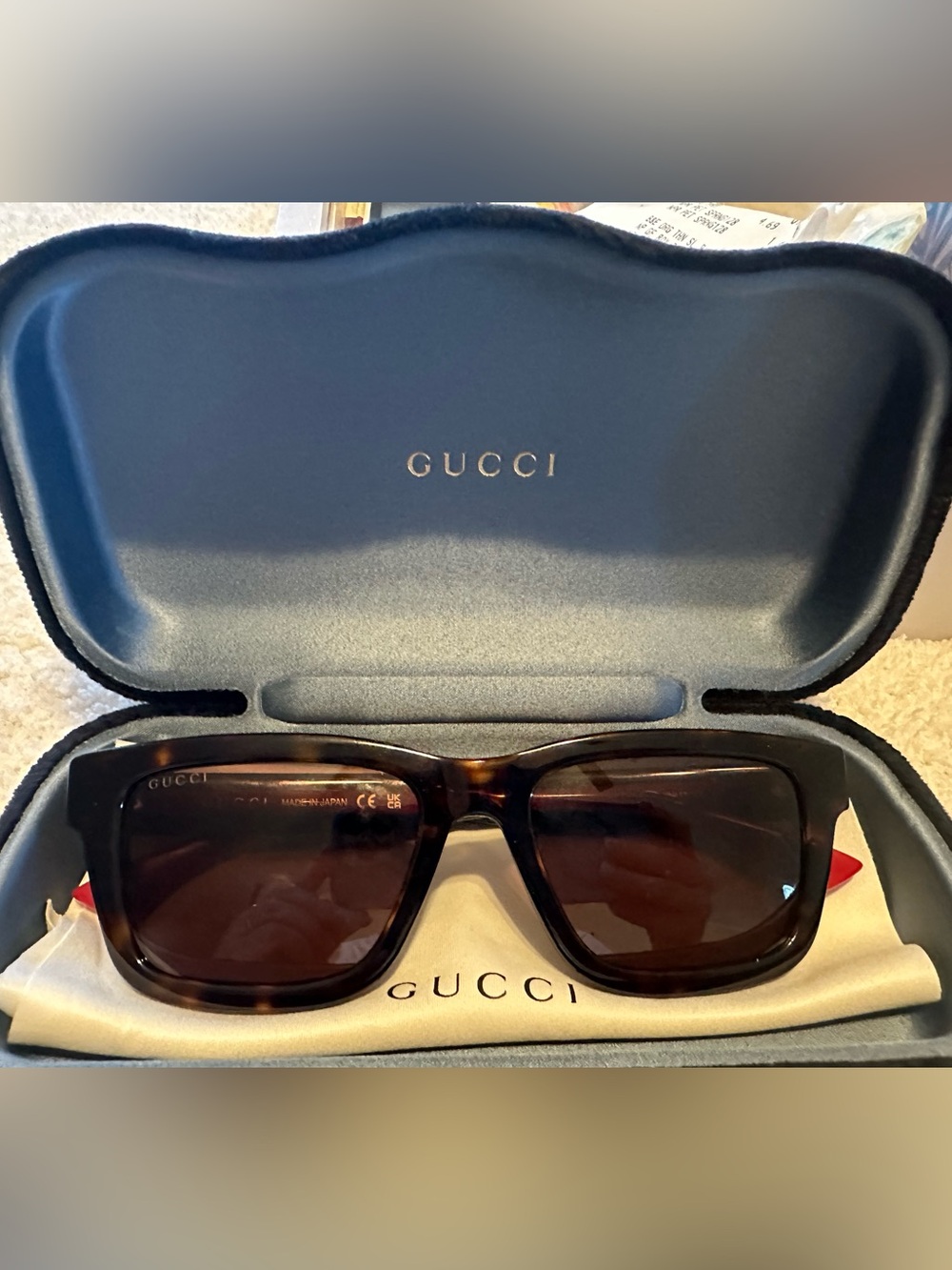 Gucci Brown and Black Square Frame Women’s Sunglasses